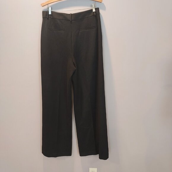 Theory High Waisted Wide Leg Black Pants Size 12 - Picture 11 of 14